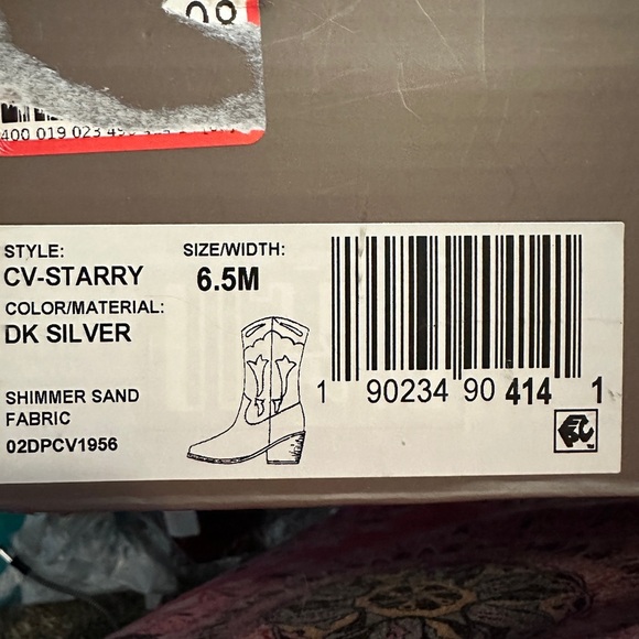 Crown Vintage Size 6.5 Womens Shimmer Western Boots Shoe Was Tried On in store - Picture 6 of 6